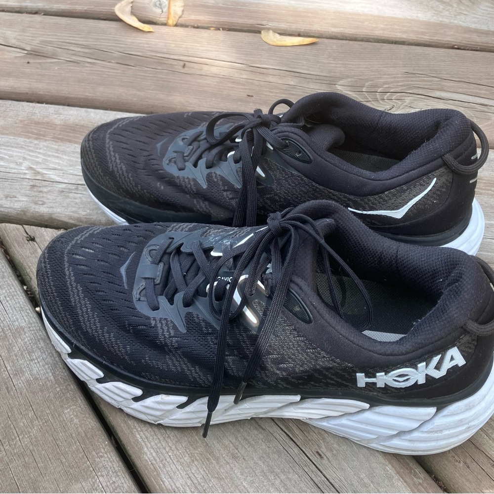HOKA Graviota 4 Black and White Running Shoes - Picture 4 of 10